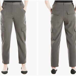MAX STUDIO Soft Twill Cargo Pants in Ivory NEW Sz L